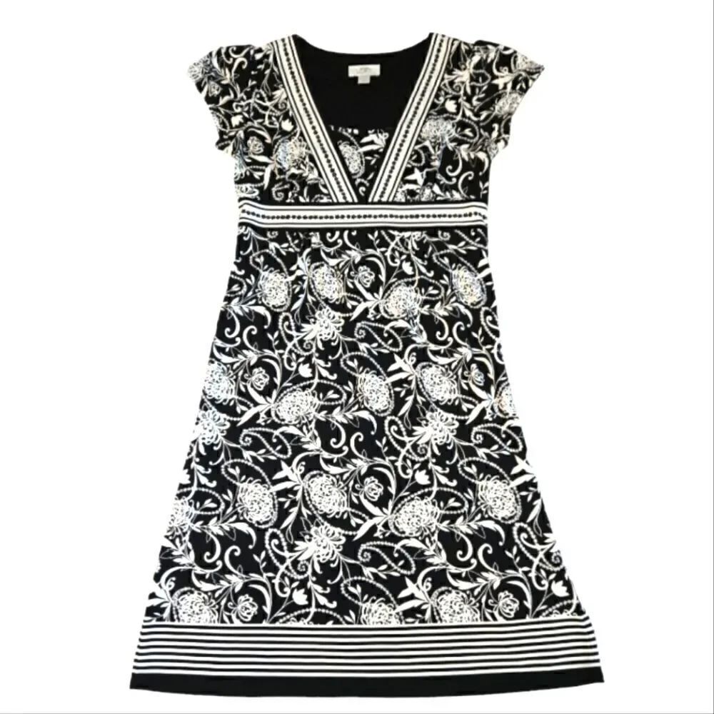 EC LOFT CAP SLEEVE FLORAL DRESS SZ.2